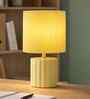 Modern Yellow Bedside Lamp with Drum Shade