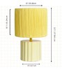 Modern Yellow Bedside Lamp with Drum Shade
