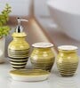 Modern Yellow Ceramic (Set of 4) Bath Set