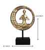 Modern Yoga Resin & Metal Padmasana Pose Figurine (Gold & Black)