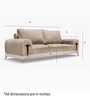 ModernAccent Leatherette Three Seater Sofa in Beige Colour