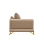 ModernAccent Leatherette Three Seater Sofa in Beige Colour