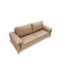 ModernAccent Leatherette Three Seater Sofa in Beige Colour