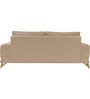 ModernAccent Leatherette Three Seater Sofa in Beige Colour