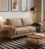 ModernAccent Leatherette Three Seater Sofa in Beige Colour