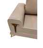 ModernAccent Leatherette Three Seater Sofa in Beige Colour
