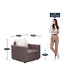 Modesto 1 Seater Sofa in Brown Colour