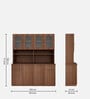 Modish Crockery Unit in Walnut Finish