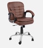 Modista Leatherette Executive Chair in Brown Colour