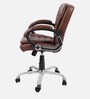 Modista Leatherette Executive Chair in Brown Colour