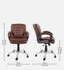 Modista Leatherette Executive Chair in Brown Colour