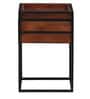 Laswell Solid Wood End Table In Black & Honey Oak Finish