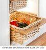 Modular Kitchen Wicker Basket | Wicker Basket | Pullout Partition Basket For Modular Kitchen | Onion Storage Basket With Channel (22.5 W x 20 L x 6 H)