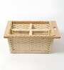 Modular Kitchen Wicker Basket | Wicker Basket | Pullout Partition Basket For Modular Kitchen | Onion Storage Basket With Channel (22.5 W x 20 L x 6 H)
