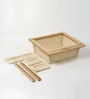 Modular Kitchen Wicker Basket | Wicker Basket | Pullout Partition Basket For Modular Kitchen | Onion Storage Basket With Channel (22.5 W x 20 L x 8 H)