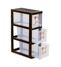 Modular Slim 3 Tier Brown Polypropylene Storage Organiser