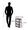 Modular Slim 3 Tier Brown Polypropylene Storage Organiser