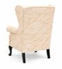 Modvyn Teak Wood WIng Chair With Suede Fabric In Neutral Beige Modvyn Teak Wood WIng Chair With Suede Fabric In Neutral Beige