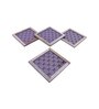 Mogen Purple  Blended Silk 4 Pcs Coasters