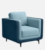 Mojo Fabric 1 Seater Sofa in Funky Blue Colour