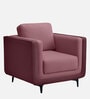 Mojo Fabric 1 Seater Sofa in Hazy Purple Colour