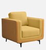 Mojo Fabric 1 Seater Sofa in Trippy Yellow Colour