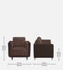 Mojo Fabric 1 Seater Sofa in Crazy Brown Colour