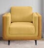 Sleepyhead Mojo Fabric 1 Seater Sofa in Trippy Yellow Colour