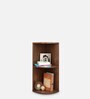 Moka Corner Book Shelf in Brown Finish