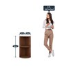 Moka Corner Book Shelf in Brown Finish