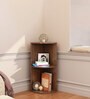 Moka Corner Book Shelf in Brown Finish