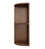 Moka Corner Book Shelf in Brown Finish