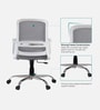 Mokuzai Mid Back Ergonomic Chair in White Colour