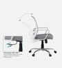 Mokuzai Mid Back Ergonomic Chair in White Colour