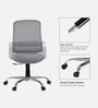 Mokuzai Mid Back Ergonomic Chair in White Colour
