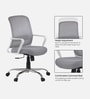 Mokuzai Mid Back Ergonomic Chair in White Colour