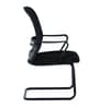Mokuzai Mid Back Ergonomic Visitor Chair in Black Colour