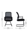 Mokuzai Mid Back Ergonomic Visitor Chair in Black Colour