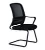 Mokuzai Mid Back Ergonomic Visitor Chair in Black Colour