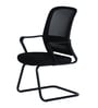 Mokuzai Mid Back Ergonomic Visitor Chair in Black Colour