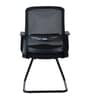 Mokuzai Mid Back Ergonomic Visitor Chair in Black Colour