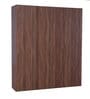 Molly 4 Door Wardrobe in Brown Finish with Mirror