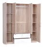Molly 4 Door Wardrobe in Oak Finish