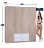 Molly 4 Door Wardrobe in Oak Finish