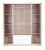 Molly 4 Door Wardrobe in Oak Finish