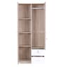 Molly 2 Door Wardrobe in Oak & White Finish