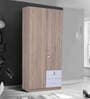 Molly 2 Door Wardrobe in Oak & White Finish