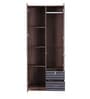 Molly 2 Door Wardrobe in Walnut & Wenge Colour