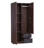 Molly 2 Door Wardrobe in Walnut & Wenge Colour
