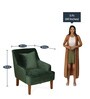 Molly Lounge Chair in Green Colour
